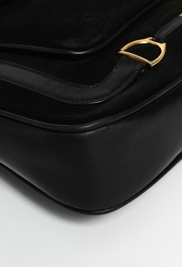 Gucci '70s Horsebit Suede Shoulder Bag - 6