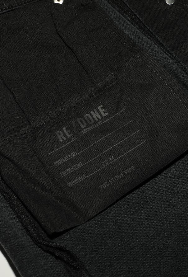 Re/Done '70s Stove Pipe' Jeans Black - 6