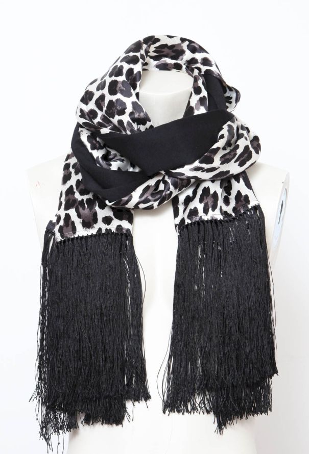 Givenchy Vintage Leopard Print Scarf - 6