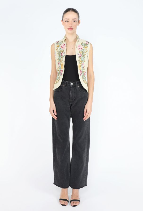 Roberto Cavalli Embroidered Leather Waistcoat, S/S 2003 - 5