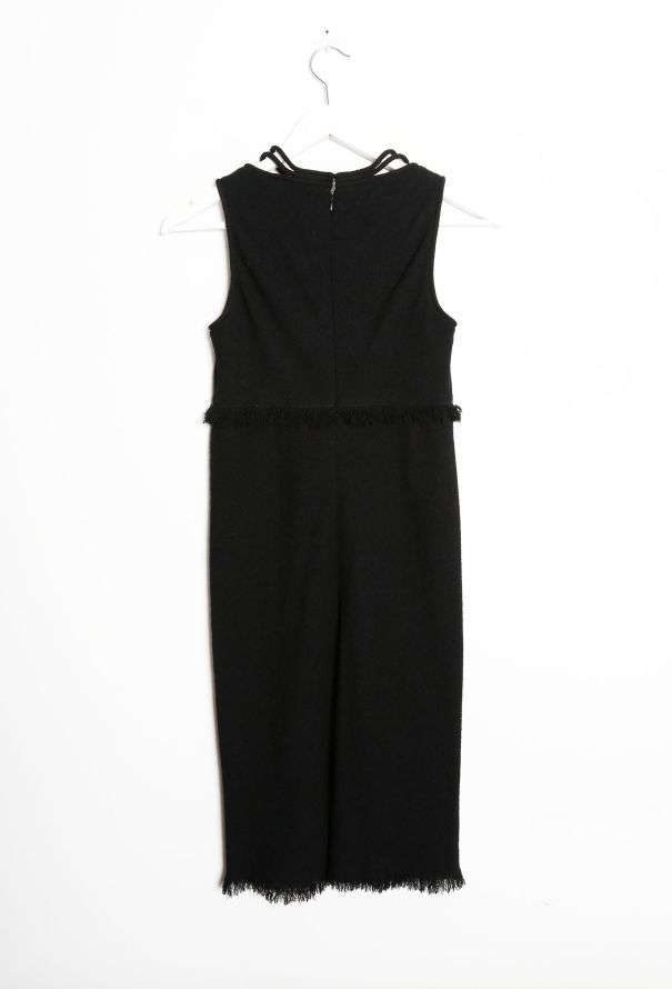 Chanel Frayed Bouclé Collier Dress - 9