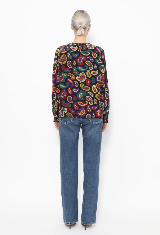 Valentino Vintage Paisley Printed Blouse - 5
