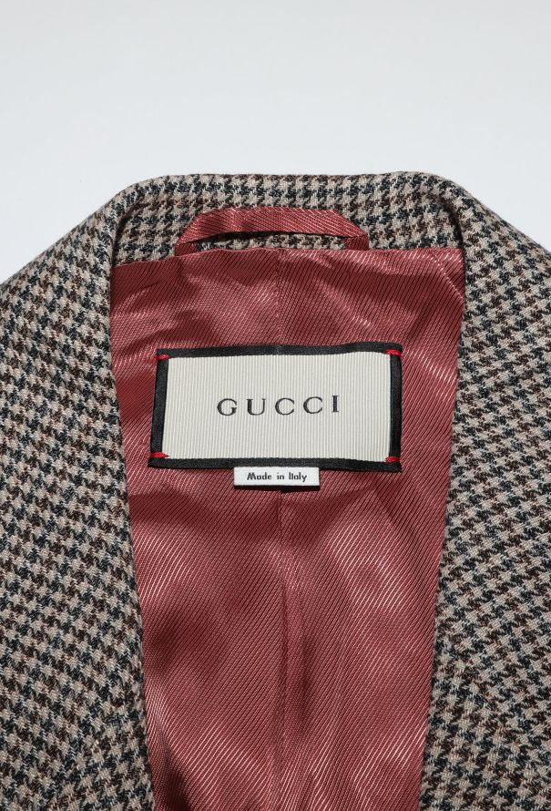 Gucci S/S 2018 'Spiritismo' Houndstooth Blazer - 7