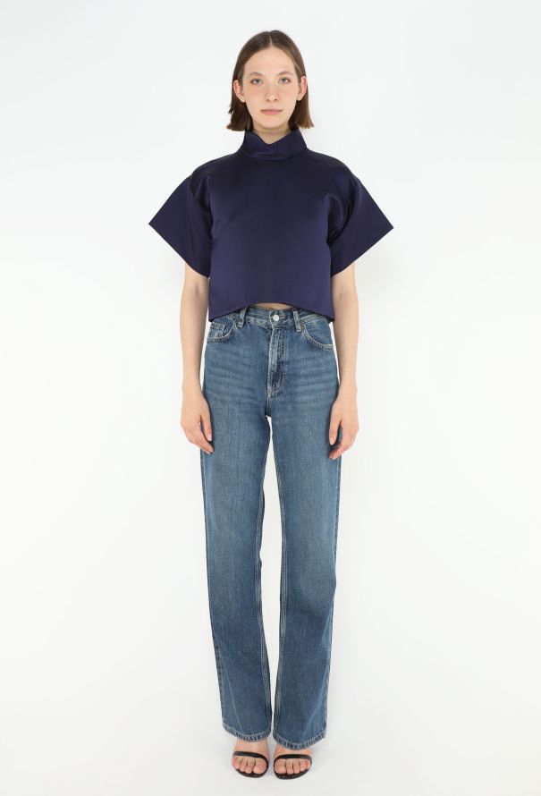 Céline F/W 2013 Cropped Silk Top - 3