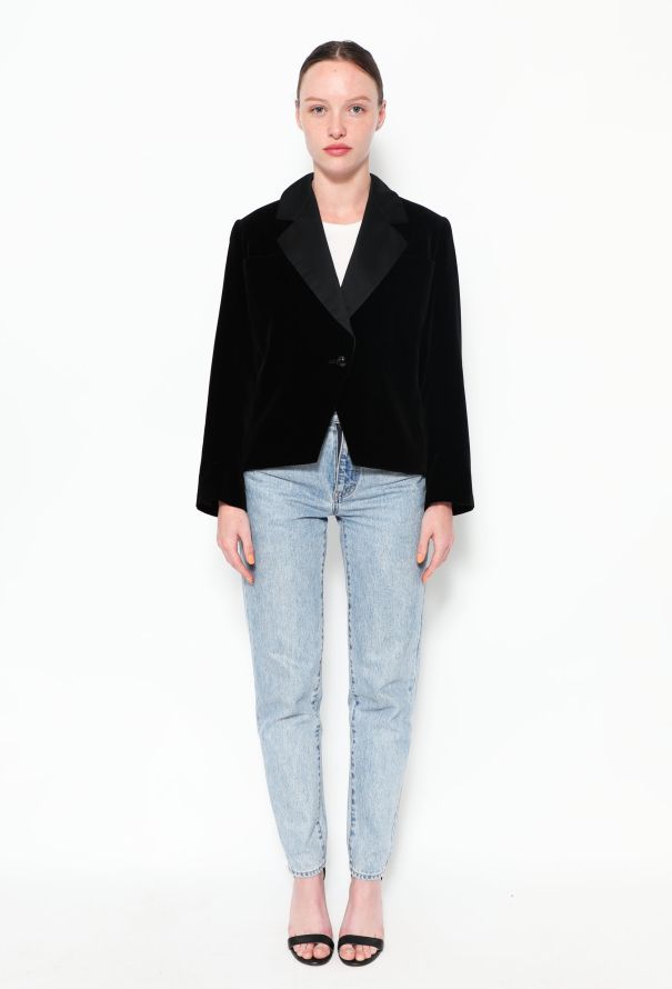 Saint Laurent Vintage Velvet Smoking Jacket - 3