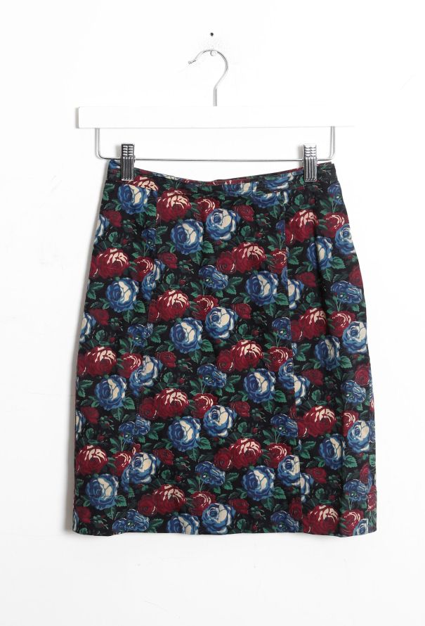 Saint Laurent RARE '60s Floral Crop Jacket & Skirt Ensemble - 10