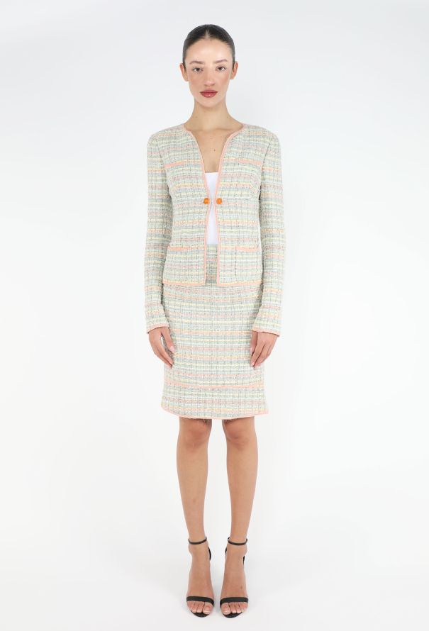 Chanel ICONIC S/S 2005 Pastel Silk Tweed Ensemble - 1