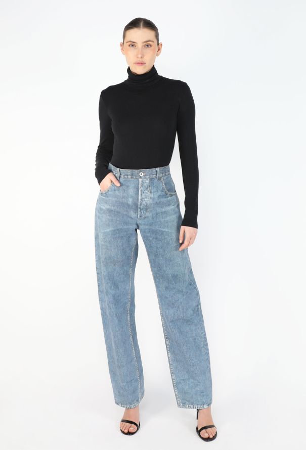 Bottega Veneta S/S 2023 Trompe l'Œil Leather Jeans - 4