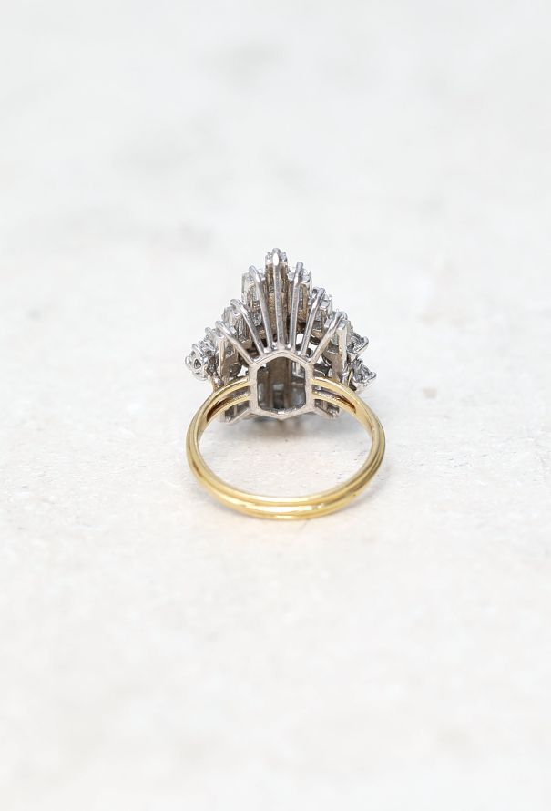 Vintage & Antique 18k Gold & 3 Carats Diamond Ring - 5
