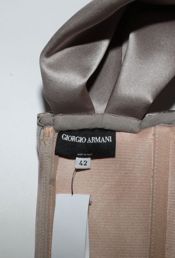 Giorgio Armani Off Shoulder Silk Gown - 6