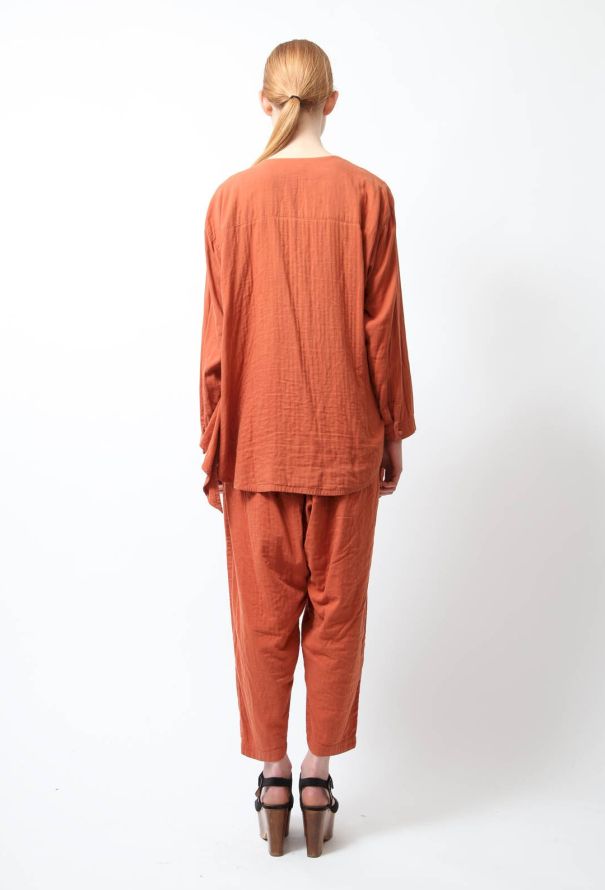 Issey Miyake 1980s Pajama Ensemble Rust - 4