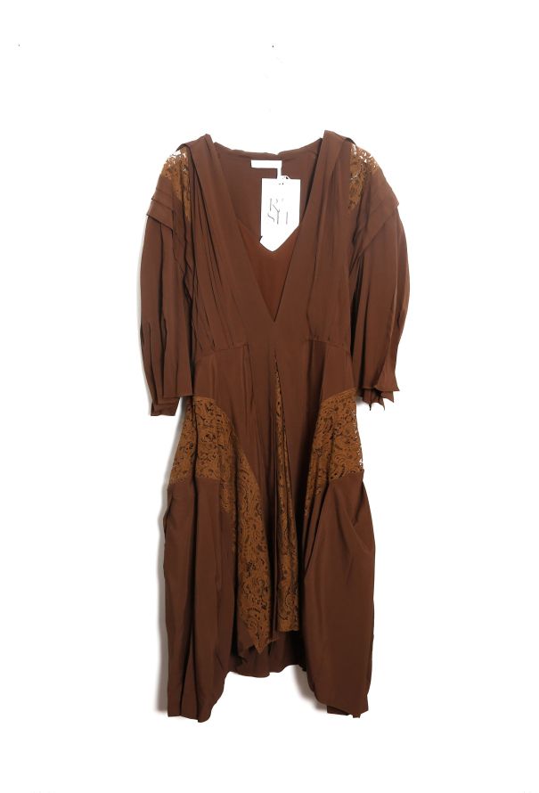 Chloé F/W 2018 Lace Pleated Dress - 7
