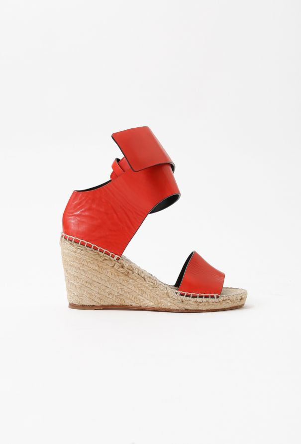 Céline Leather Wedge Espadrilles - 1