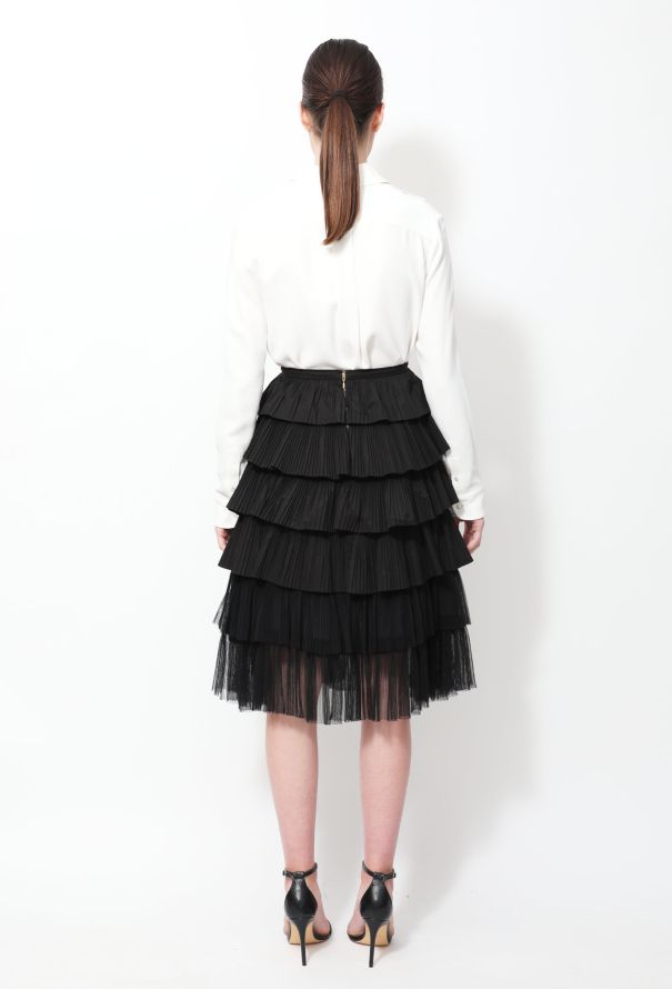 Rochas 2015 Tiered Pleated Skirt - 3