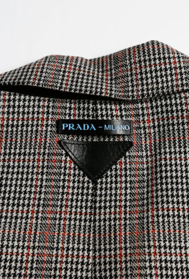 Prada F/W 2018 Belted Houndstooth Coat - 7