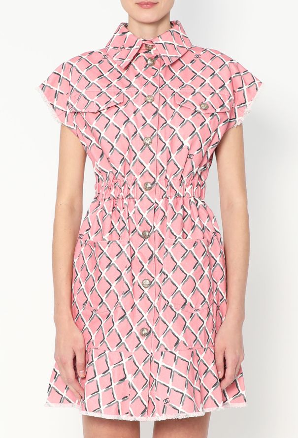 Chanel 2018 Graphic Denim 'CC' Dress - 2