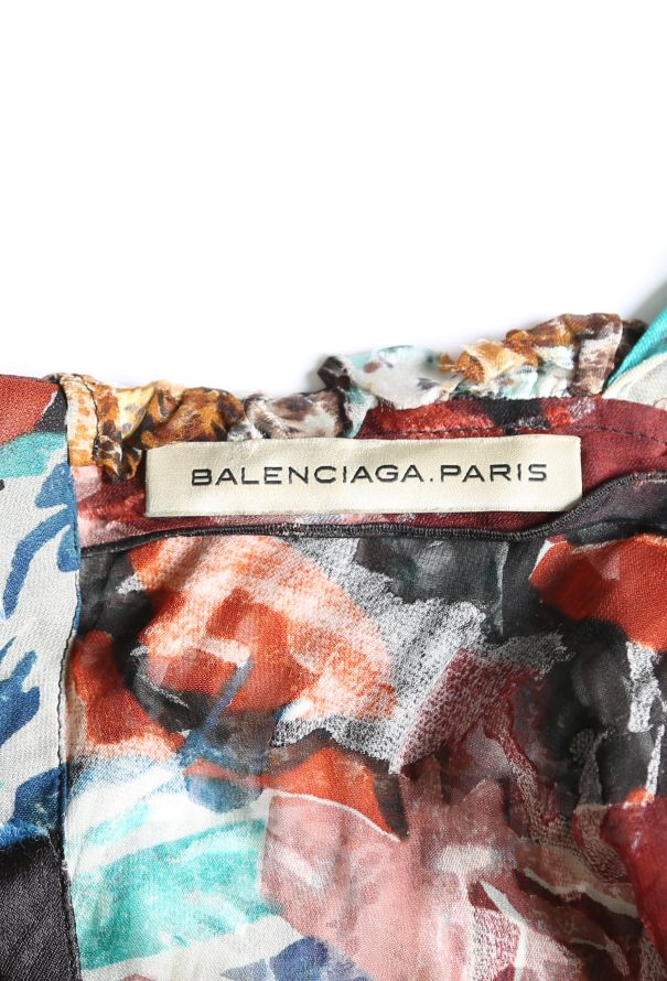 Balenciaga Resort 2010 Graphic Silk Dress - 6