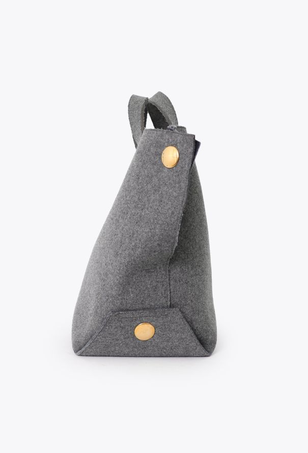 Céline Grey Felt Orb Tote Bag - 4