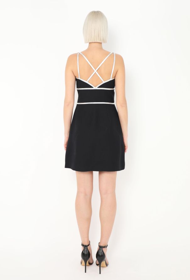 Prada F/W 2014 Metallic Trim Flared Dress - 5
