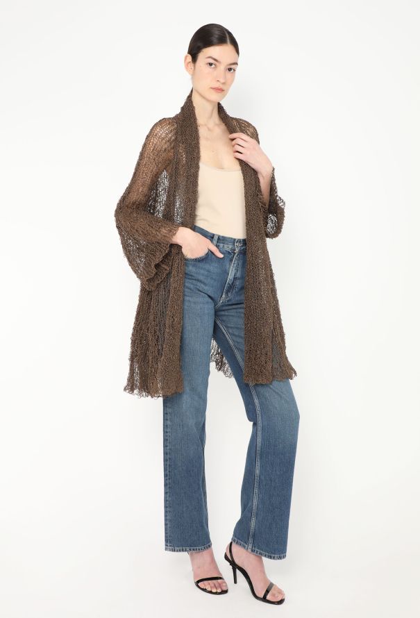 Issey Miyake Vintage Crochet Fishnet Cardigan - 3