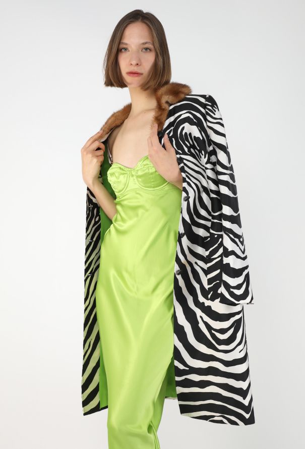 Dolce & Gabbana Mink Fur Trim Slip Ensemble, 1997 - 3