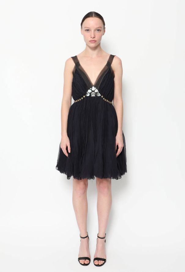 Lanvin Embellished Silk Dress - 1