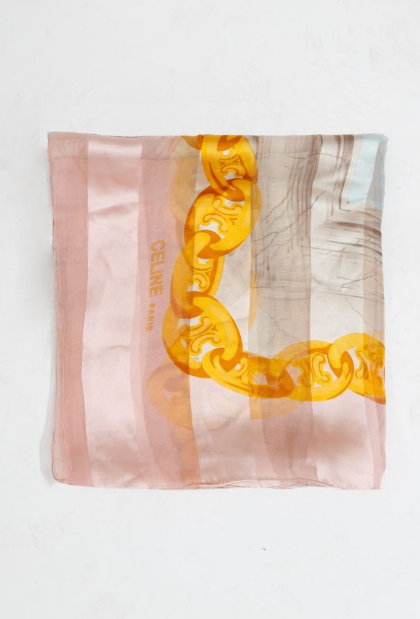 Céline Vintage Logo Chainlink Scarf - 3