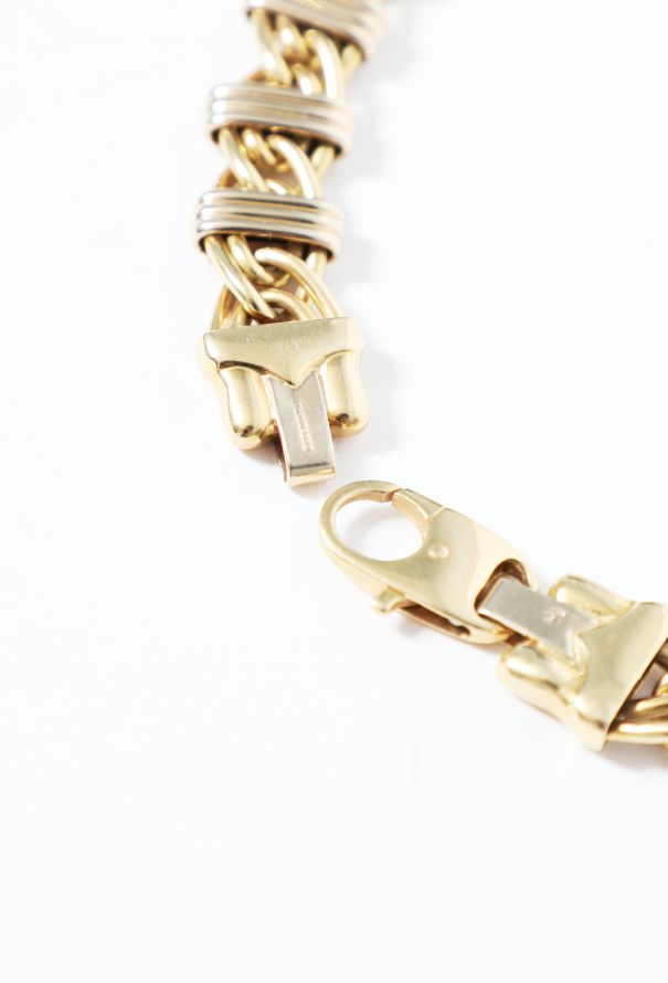 Vintage Fine Jewelry 18k Gold Chainlink Necklace - 5