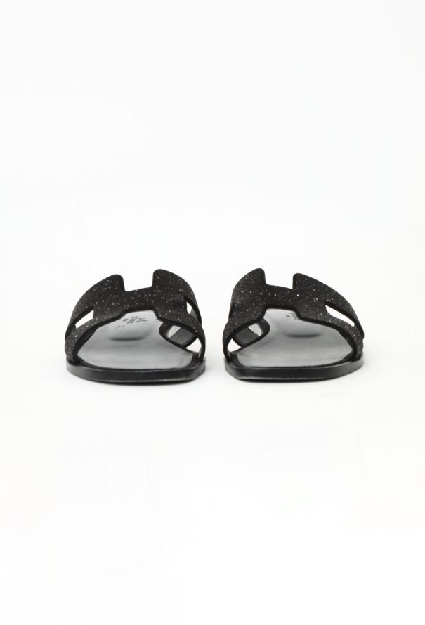 Hermès Embellished Leather Oran Sandals - 4