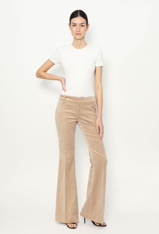 Gucci Early 2000s Flared Velvet Trousers - 2