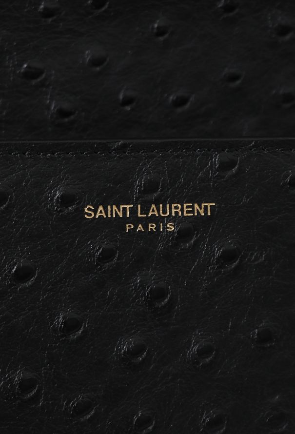 Saint Laurent 2017 Black Ostrich Eddie Shoulder bag - 13