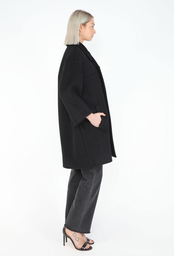 Balenciaga Felted Notched Oversized Coat - 5