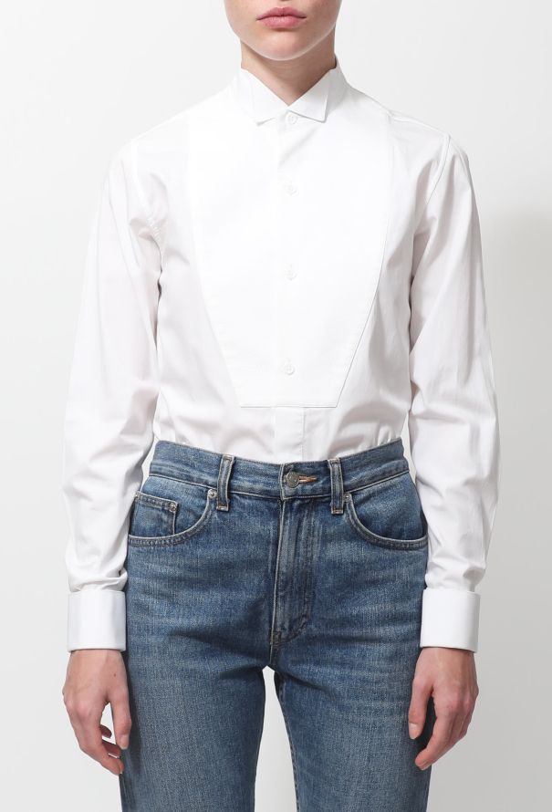 Dior 2008 Textured Bib Shirt - 1