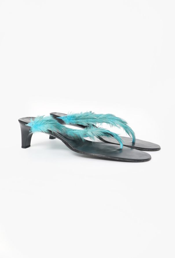 Gucci S/S 1999 Feather Sandals - 3