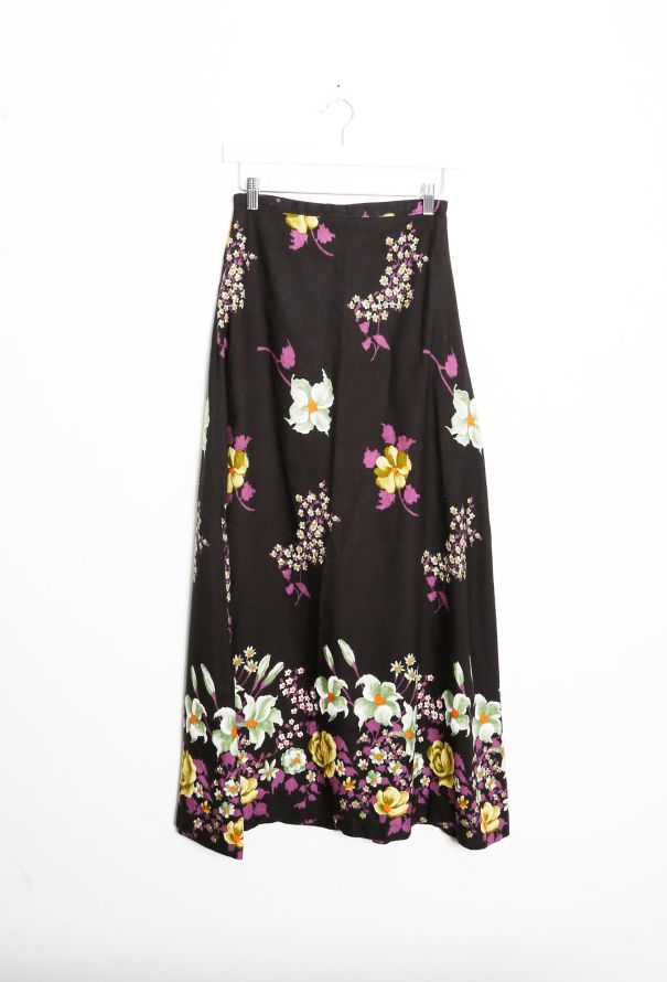 Floral Print Maxi Skirt - 5