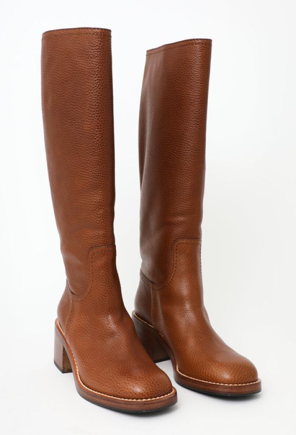 Gucci Monogram Leather Lola Boots - 3