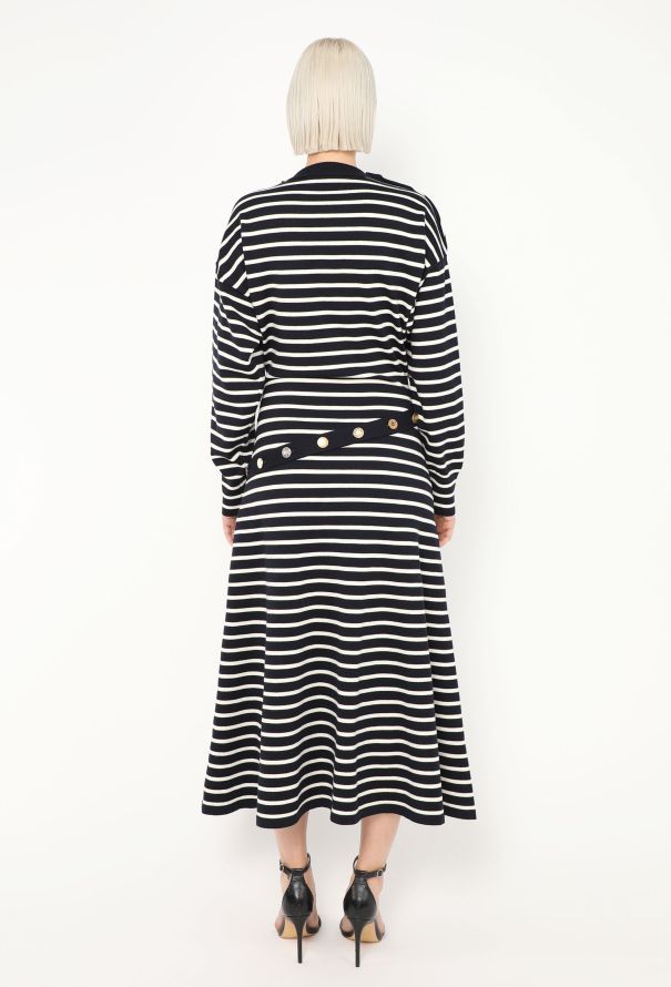Alexander McQueen 2021 Marinière Embossed Trim Dress - 5