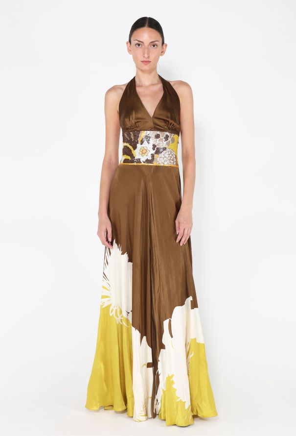 Valentino Silk Sequin Halter Gown, S/S 2005 - 3
