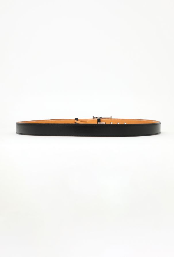 Hermès Chamois 'H' Leather Belt - 3
