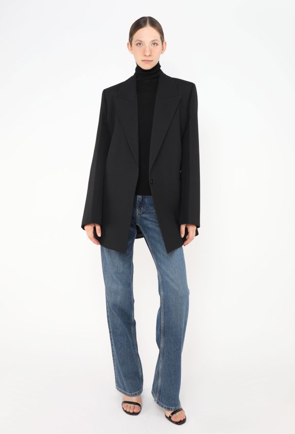 Jil Sander S/S 2022 Oversized Black Tailored Blazer - 1