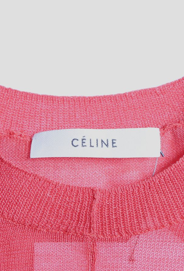 Céline Ribbed Trim Jersey Top - 4