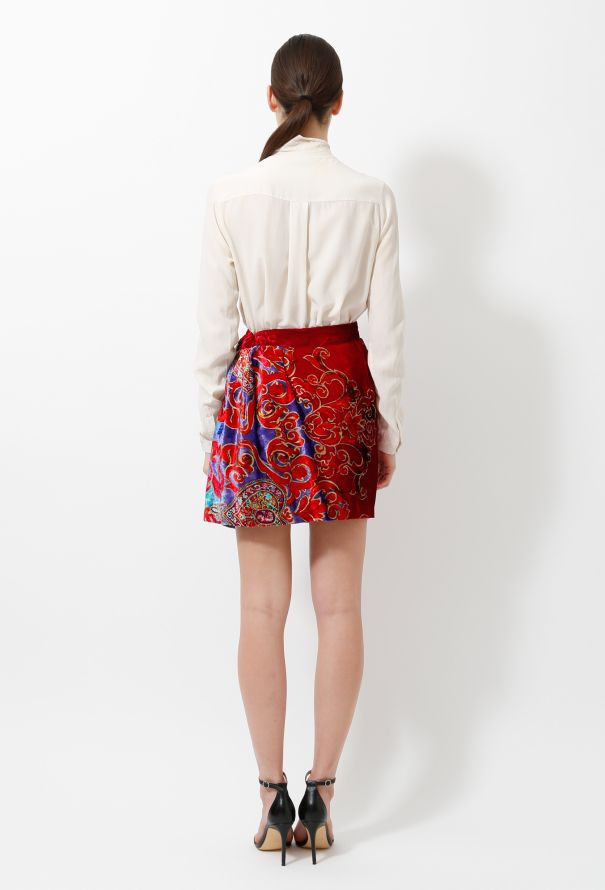 Gianni Versace 80s Gianni Velvet Wrap Skirt - 5