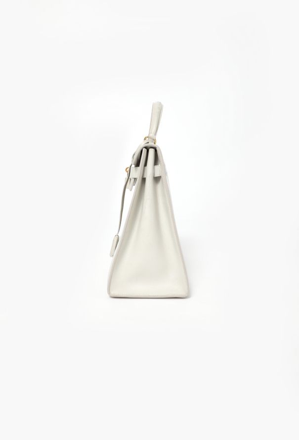 Hermès Rare '60s Light Grey Box Kelly Sellier 32 - 6