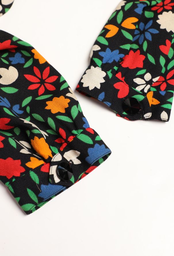 Saint Laurent Collector S/S 1979 Printed Crêpe Top - 10