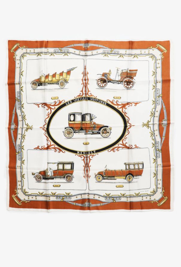 Alain Roure 'Les Vieilles Voitures' Silk Carré - 1