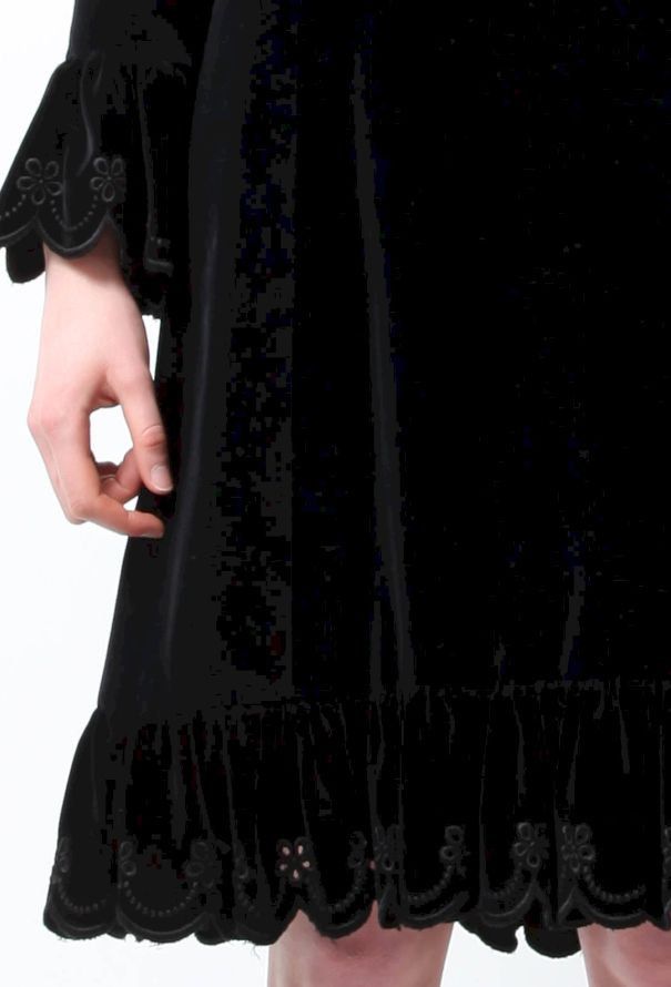 Jean-Louis Scherrer Eyelet Velvet Dress - 4