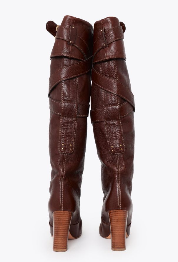 Chloé 2005 Paddington Leather Knee Boots - 4