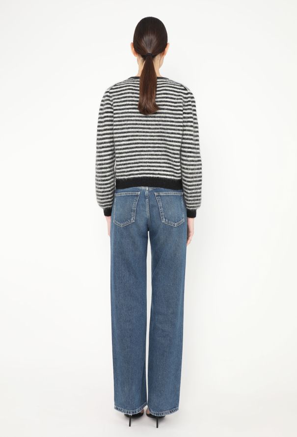 Saint Laurent 2015 Striped Mohair Sweater - 4