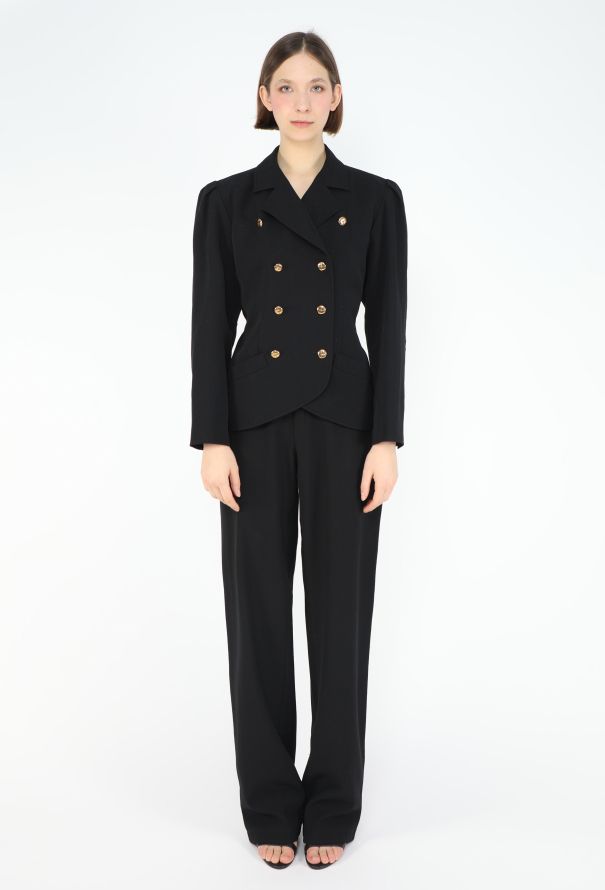 Saint Laurent '80s Double-Breasted Hourglass Blazer - 5