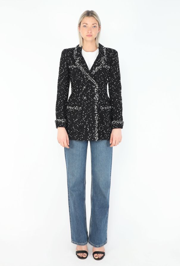 Chanel COLLECTOR 1995 Bicolor Tweed 'CC' Blazer - 6